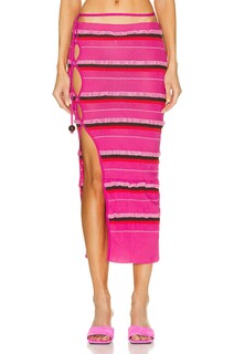 Юбка Jacquemus La Jupe Mailed Concha, цвет Dark Pink