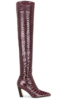 Ботинки Khaite Marfa Classic Over The Knee Heel, цвет Bordeaux