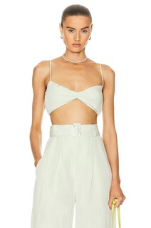 Топ Matthew Bruch Twist Bandeau Crop, цвет Pear