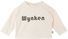 Детская бежевая футболка с логотипом Wynken