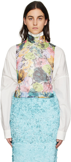Разноцветная блузка с цветочным принтом Dries Van Noten