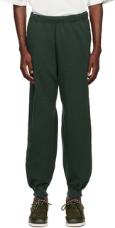 Зеленые хлопковые брюки для отдыха Nanamica