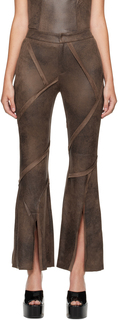 SSENSE Эксклюзивные коричневые брюки со швом KIM SHUI