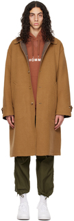 Коричневое однобортное пальто Comme des Garçons Homme