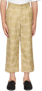 Детские бежевые брюки с пальмами BO(Y)SMANS