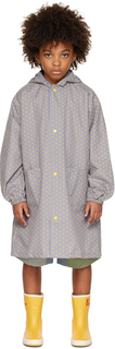 Детская серая куртка-дождевик с принтом Kodomo BEAMS