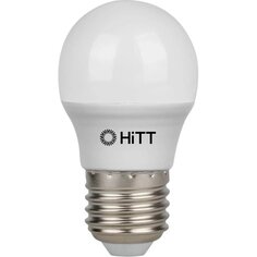Лампа светодиодная E27, 9 Вт, 230 В, шар, 6500 К, свет холодный, HiTT, HiTT-PL-G45