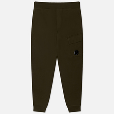 Мужские брюки C.P. Company Diagonal Raised Fleece Cargo Cuffed Leg, цвет оливковый, размер S