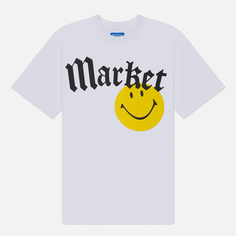 Мужская футболка MARKET Smiley Gothic, цвет белый, размер L