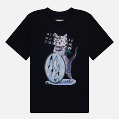 Женская футболка Maison Margiela MM6 Cat Print, цвет чёрный, размер XS