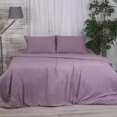 Комплект постельного белья Rustic Berry полутораспальный полисатин фиолетовый Без бренда