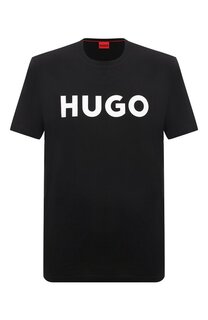 Хлопковая футболка HUGO