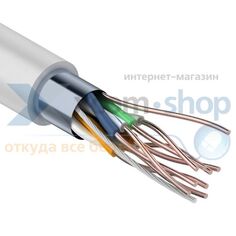 Кабель витая пара F/UTP 5e кат. 4 пары PROconnect 01-0148 26AWG(0.41 мм), медь, одножильный (solid), внутренний, PVC, серый, уп/305м