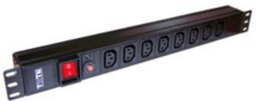 Блок розеток 19, 8 розеток TWT TWT-PDU19-10A8C3 C13, 10A 250V, без шнура питания