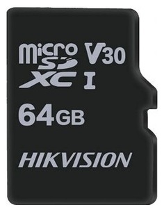 Карта памяти 64GB HIKVISION HS-TF-C1(STD)/64G/ADAPTER microSDHC (с SD адаптером) 92/30MB/s, V30