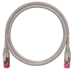 Кабель патч-корд S/FTP 6 кат. 0.15м NIKOMAX NMC-PC4SA55B-001-GY 2хRJ45/8P8C, T568B, Molded, 26AWG (7х0,165мм), BC (чистая медь), PVC нг(А), серый, 0,1