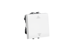 Выключатель DKC 4400222 модульный, одноклавишный, двухполюсный "Белое облако", 2 модуля, "Avanti"