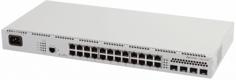 Коммутатор управляемый ELTEX MES2324P 24 порта 10/100/1000 Base-T (PoE/PoE+), 4 порта 10GBase-X (SFP+)/1000Base-X (SFP), L3, 48V DC