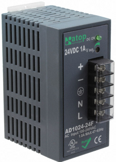 Блок питания NSGate AD1024-24F выход 24W, 24V 1A , на DIN-рейку, стену