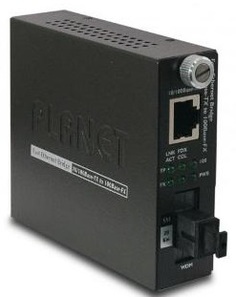 Медиа-конвертер Planet FST-806B60 10/100Base-TX, 100Base-FX (SC WDM), волокно Single-mode, длина волны TX: 1550 / RX: 1310, дальность 60км