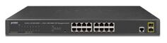 Коммутатор управляемый Planet GS-4210-16T2S IPv6, 16x10/100/1000Base-T + 2x100/1000MBPS SFP Web-Smart/SNMP