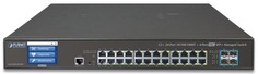 Коммутатор PoE Planet GS-5220-24T4XVR L2+ 24-Port 10/100/1000T + 4-Port 10G SFP+ Managed Ethernet Switch with LCD Touch Screen and Redundant Power