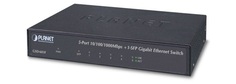 Коммутатор Planet GSD-603F 5-Port 10/100/1000T +1-Port 1000X SFP Gigabit Ethernet Switch, Metal (External Power)