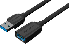 Кабель интерфейсный USB 3.0 удлинитель Vention AM-AF VAS-A45-B050 0,5 м, Black Edition