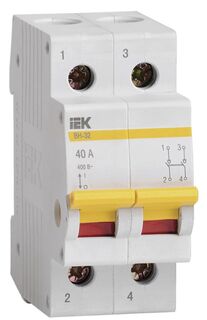 Выключатель нагрузки IEK MNV10-2-040 (мини-рубильник) ВН-32 2P 40А
