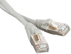 Кабель патч-корд FTP 5e кат. 15м. Hyperline PC-LPM-STP-RJ45-RJ45-C5e-15M-LSZH-GY LSZH,серый