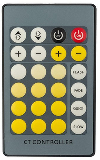Контроллер Lamper 143-106-7 LED для светодиодной ленты White Mix 12/24 В, 72/144 Вт, 24 кнопки (IR)