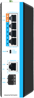 Коммутатор неуправляемый GIGALINK GL-SW-G005-05PSG-I(PD) индустриальный на DIN рейку, 4 PoE (802.3af/at)-1Гбит/с, 1 x SFP/1000BaseX, 1 x 1000BaseT (PD