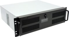 Корпус серверный 3U Procase GM338D-B-0 черный, панель управления, без блока питания, глубина 380мм, MB 12"x9.6"