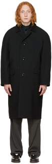 Черное пальто кромби LEMAIRE