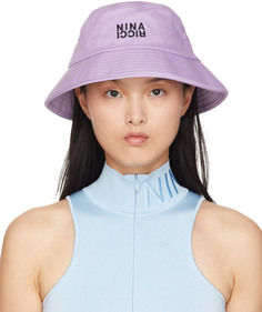 Пурпурная шляпа от солнца с логотипом Nina Ricci