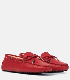 Мокасины Gommino из кожи Tod&apos;s, красный Tod’S