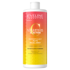 Осветляющая мицеллярная жидкость для лица Eveline Cosmetics Vitamin C, 500 мл