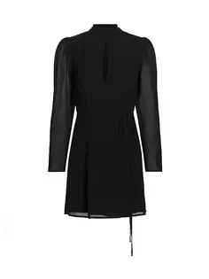 Мини-платье с длинными рукавами Ottessa Reformation, черный