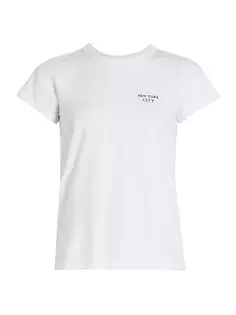 Хлопковая футболка с круглым вырезом NYC Rag &amp; Bone, белый