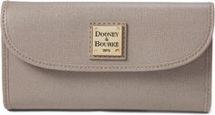 Континентальный клатч сафьяно Dooney &amp; Bourke, серо-коричневый