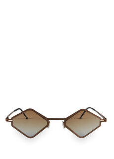 Alaya bk металлические коричневые женские солнцезащитные очки Mooshu