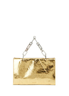 Золотая женская кожаная сумка AllSaints