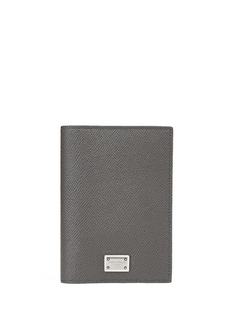 Мужской кожаный кошелек антрацитового цвета с логотипом Dolce&amp;Gabbana