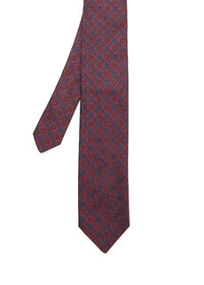 Красный шелковый галстук с узором Beymen