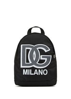 Черный рюкзак для мальчика с логотипом Dolce&amp;Gabbana