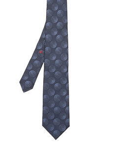 Шелковый галстук с цветными блоками и геометрическим узором Isaia
