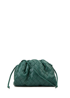 Мини-чехол зеленая женская кожаная сумка Bottega Veneta