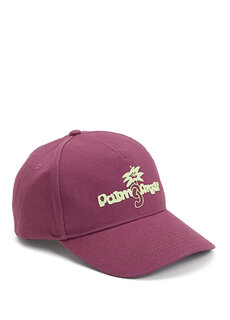 Женская шляпа с зелено-фиолетовым логотипом Palm Angels