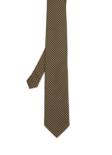 Жаккардовый галстук черного цвета с круглым вырезом Beymen