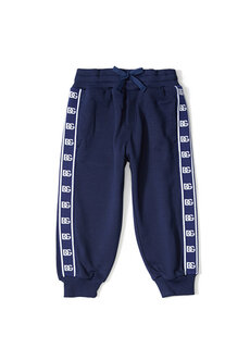 Темно-синие спортивные брюки с логотипом для мальчика Dolce&amp;Gabbana
